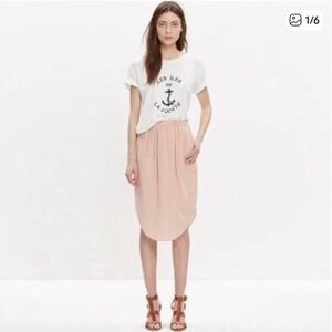 Madewell Pink Midi Skirt